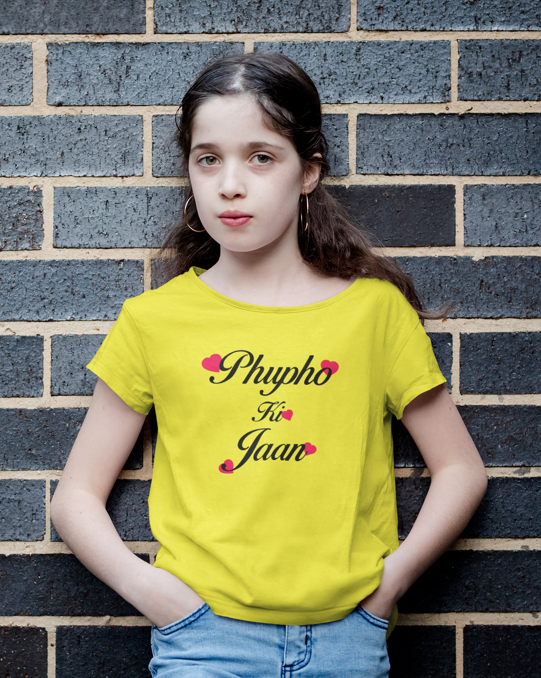Phupho Ki Jaan Eid Half Sleeves T-Shirt For Girls -KidsFashionVilla