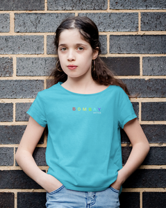 Bombay Sattar Minimals Half Sleeves T-Shirt For Girls -KidsFashionVilla