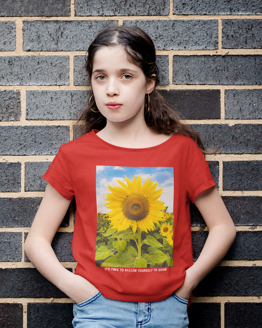 Its A Time Minimals Half Sleeves T-Shirt For Girls -KidsFashionVilla