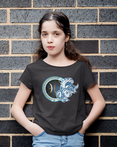 Pisces Zodiac Sign Half Sleeves T-Shirt For Girls -KidsFashionVilla