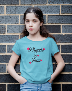 Phupho Ki Jaan Eid Half Sleeves T-Shirt For Girls -KidsFashionVilla