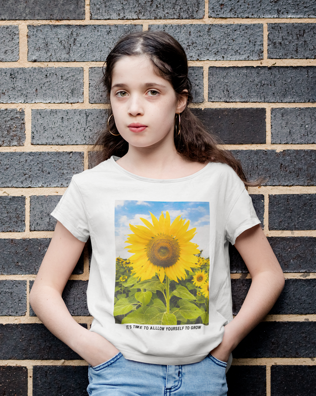 Its A Time Minimals Half Sleeves T-Shirt For Girls -KidsFashionVilla