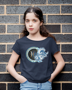 Pisces Zodiac Sign Half Sleeves T-Shirt For Girls -KidsFashionVilla