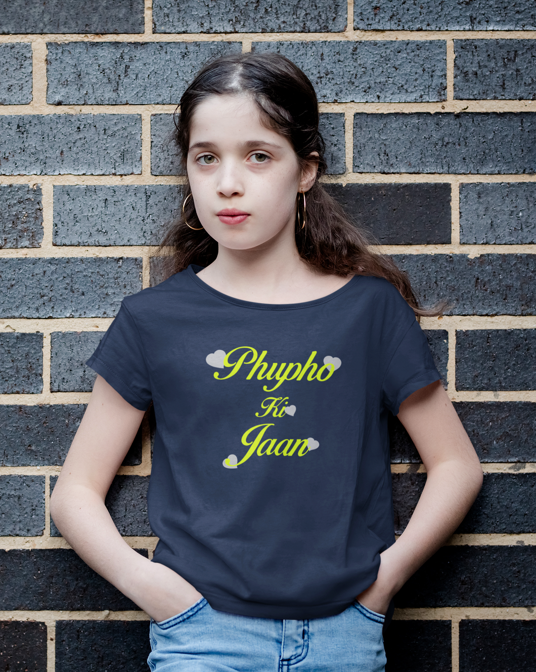 Phupho Ki Jaan Eid Half Sleeves T-Shirt For Girls -KidsFashionVilla