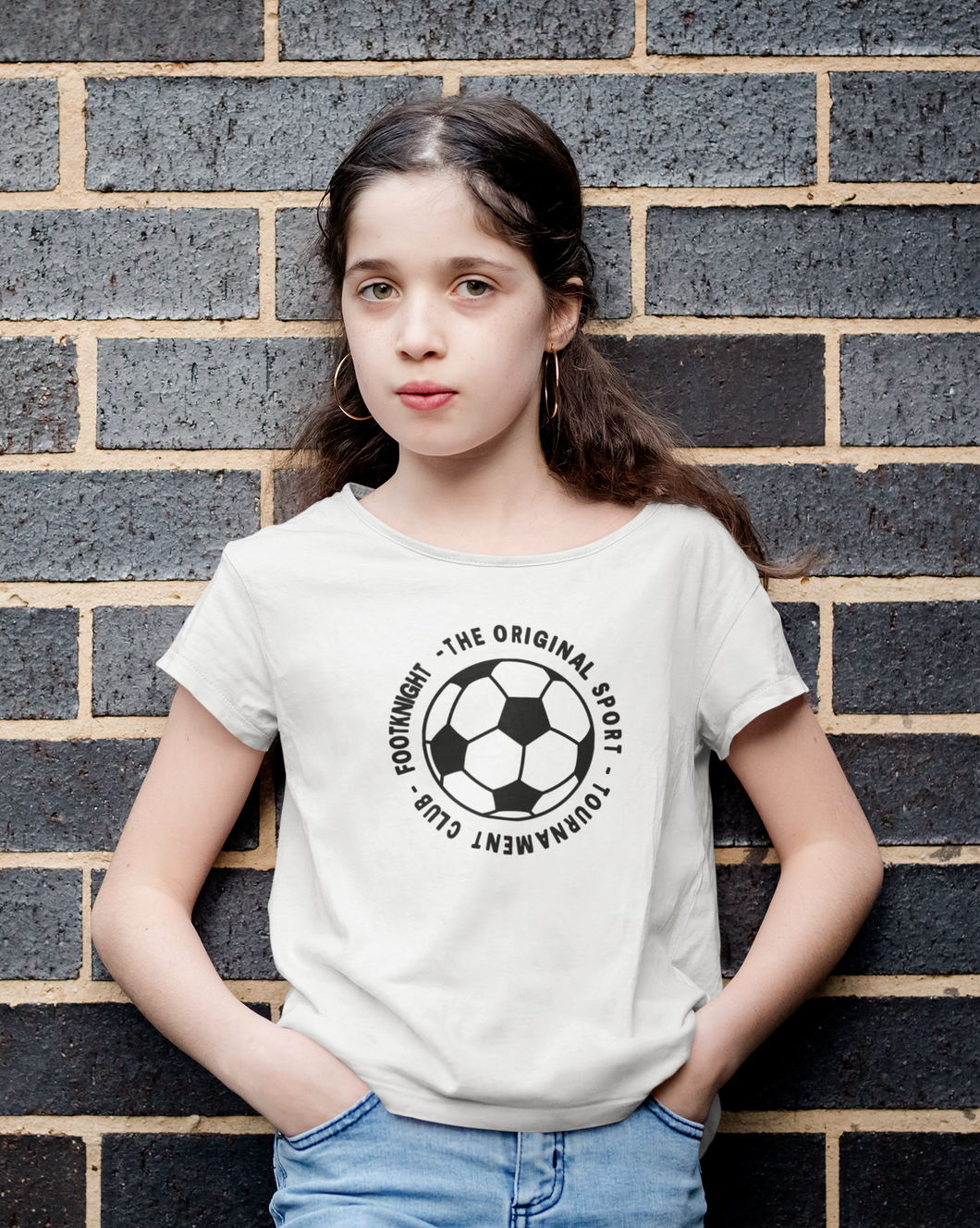 Football Half Sleeves T-Shirt For Girls -KidsFashionVilla