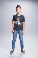 Load image into Gallery viewer, Cute Cartoon Half Sleeves T-Shirt For Girls -KidsFashionVilla
