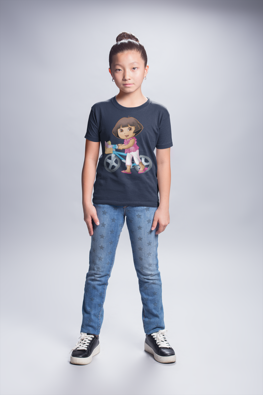 Cute Cartoon Half Sleeves T-Shirt For Girls -KidsFashionVilla