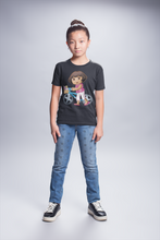 Load image into Gallery viewer, Cute Cartoon Half Sleeves T-Shirt For Girls -KidsFashionVilla
