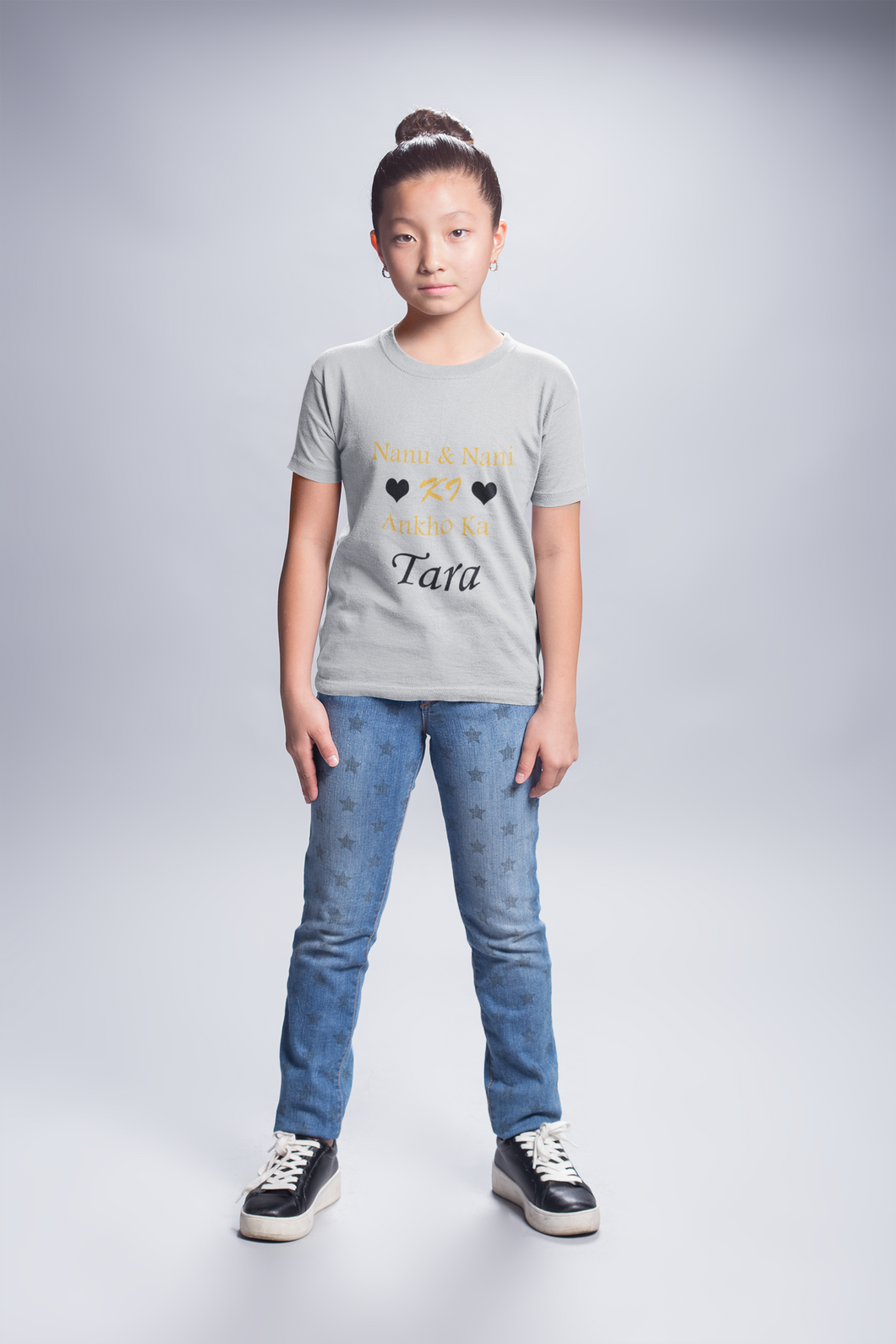 Nanu Nani Ki Ankho Ka Tara Half Sleeves T-Shirt For Girls -KidsFashionVilla