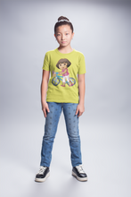 Load image into Gallery viewer, Cute Cartoon Half Sleeves T-Shirt For Girls -KidsFashionVilla
