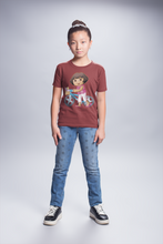 Load image into Gallery viewer, Cute Cartoon Half Sleeves T-Shirt For Girls -KidsFashionVilla
