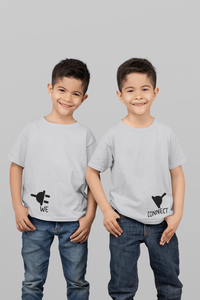 We Connect Brothers Matching Kids Half Sleeves T-Shirts -KidsFashionVilla