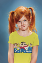 Load image into Gallery viewer, Cute Cartoon Half Sleeves T-Shirt For Girls -KidsFashionVilla
