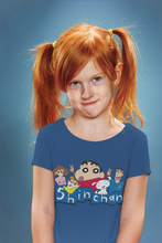 Load image into Gallery viewer, Cute Cartoon Half Sleeves T-Shirt For Girls -KidsFashionVilla
