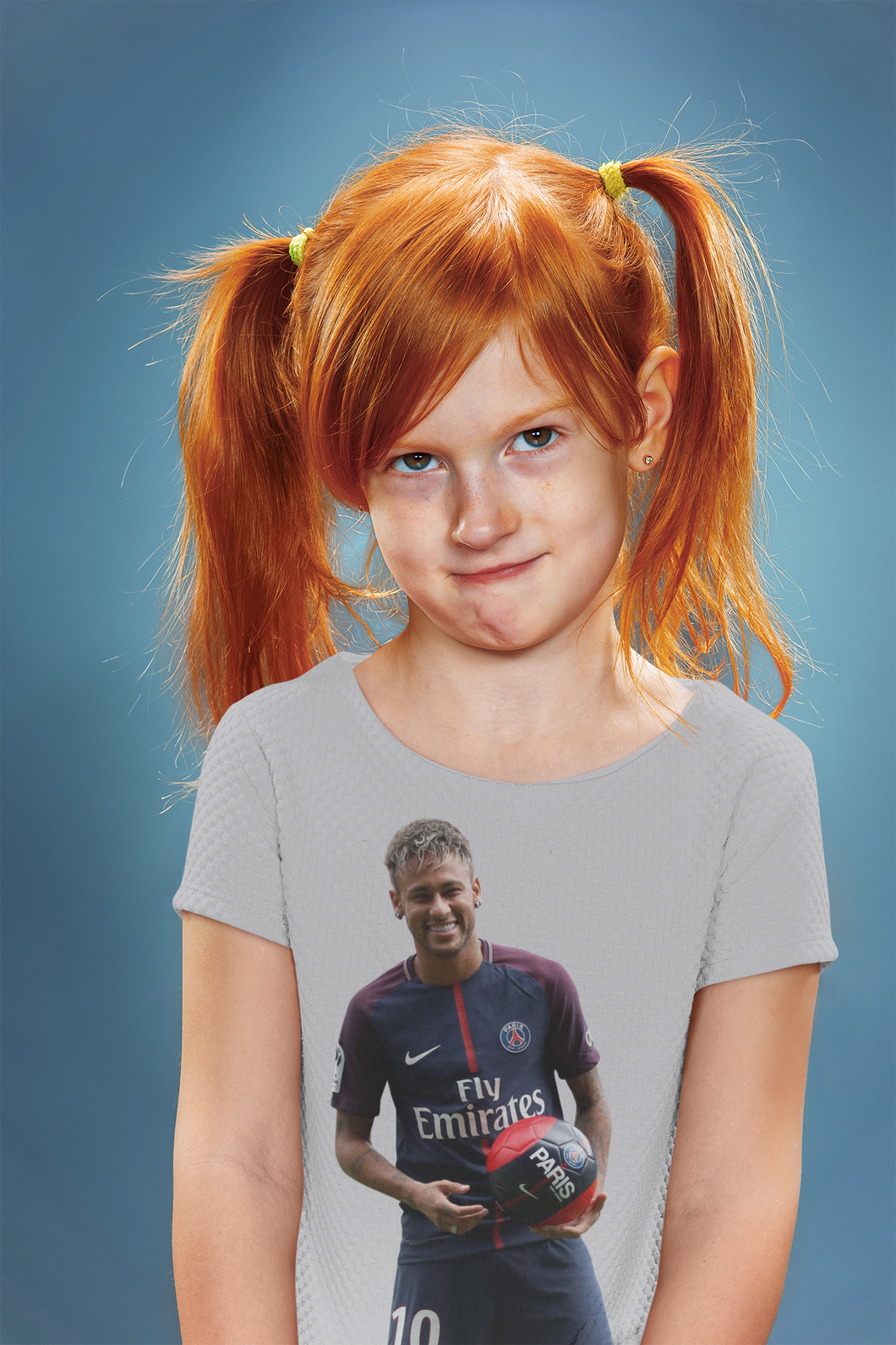 Neymar Jr Half Sleeves T-Shirt For Girls -KidsFashionVilla