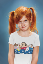 Load image into Gallery viewer, Cute Cartoon Half Sleeves T-Shirt For Girls -KidsFashionVilla
