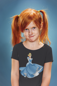 Cute Princess Half Sleeves T-Shirt For Girls -KidsFashionVilla