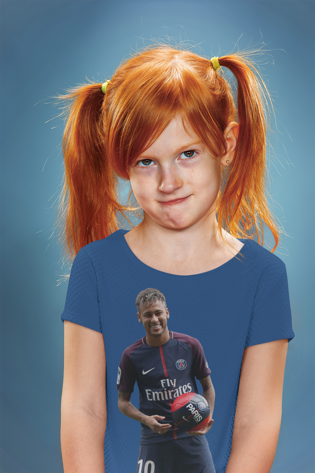 Neymar Jr Half Sleeves T-Shirt For Girls -KidsFashionVilla