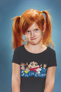Cute Cartoon Half Sleeves T-Shirt For Girls -KidsFashionVilla