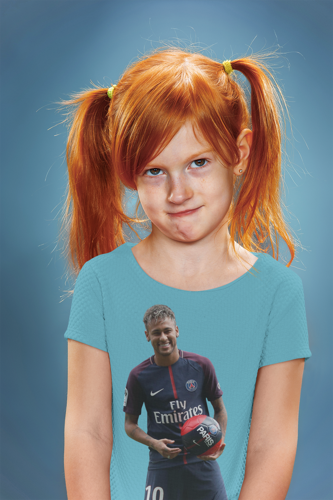 Neymar Jr Half Sleeves T-Shirt For Girls -KidsFashionVilla