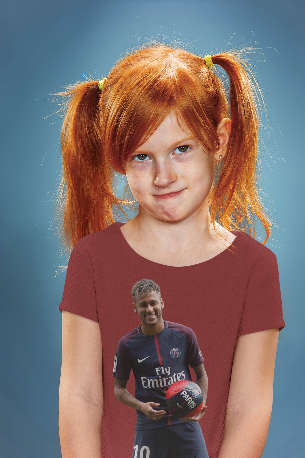 Neymar Jr Half Sleeves T-Shirt For Girls -KidsFashionVilla
