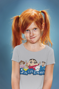 Cute Cartoon Half Sleeves T-Shirt For Girls -KidsFashionVilla