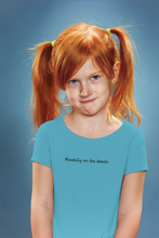 Load image into Gallery viewer, Mentally On The beach Minimals Half Sleeves T-Shirt For Girls -KidsFashionVilla
