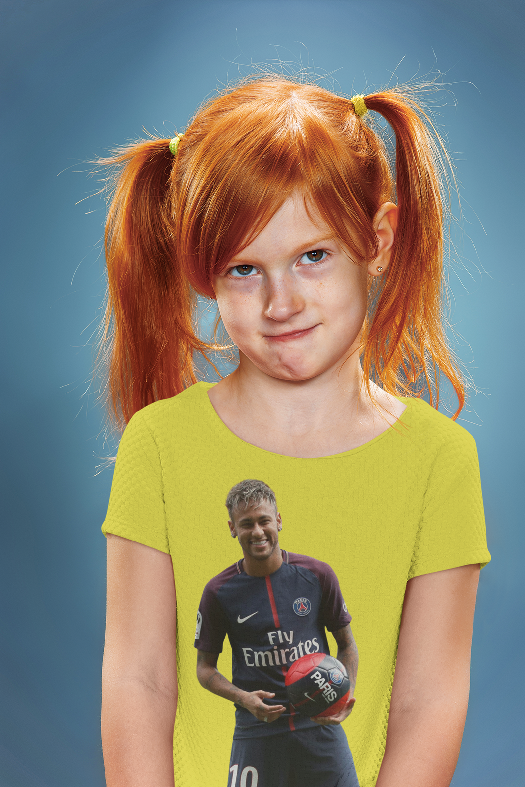 Neymar Jr Half Sleeves T-Shirt For Girls -KidsFashionVilla