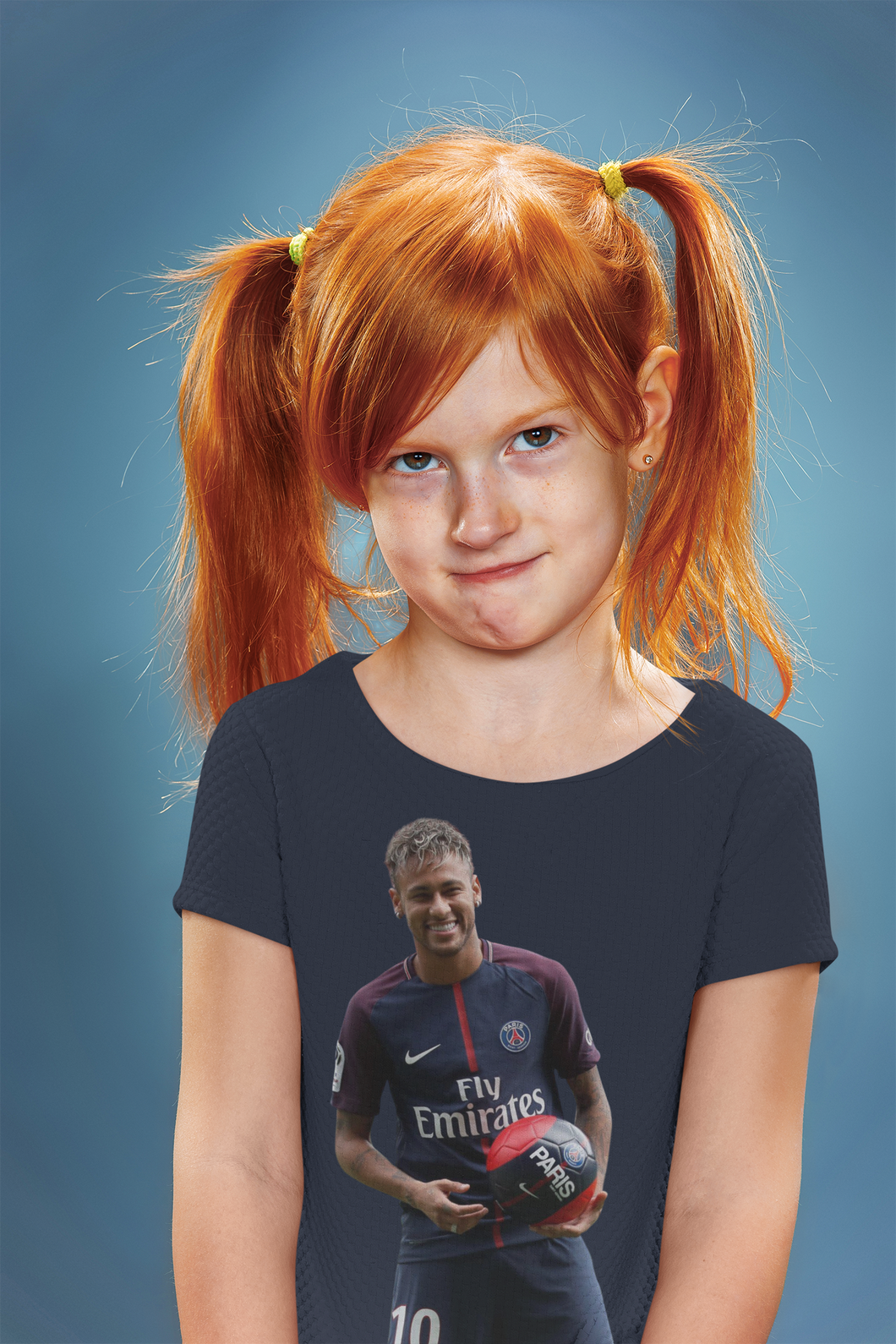 Neymar Jr Half Sleeves T-Shirt For Girls -KidsFashionVilla