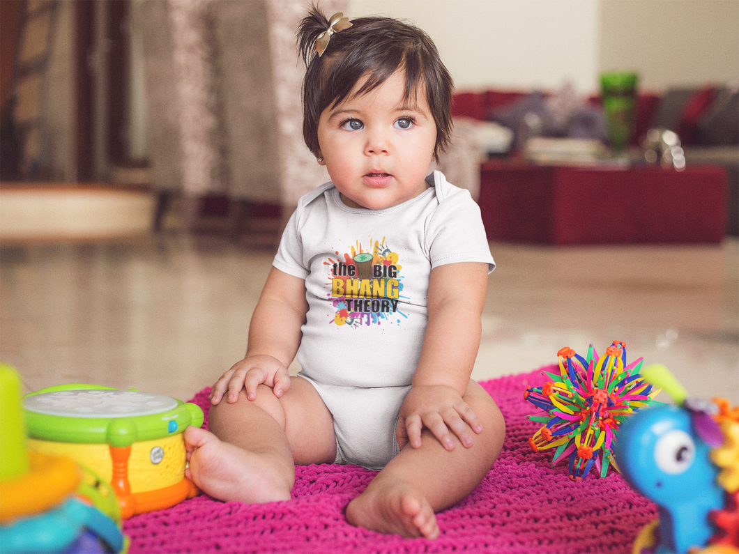 The Big Bhang Theory Holi Holi Rompers for Baby Girl- KidsFashionVilla