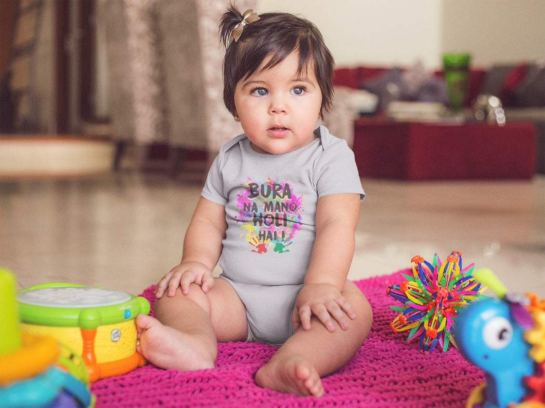Bura Na Mano Holi Hai Rompers for Baby Girl- KidsFashionVilla