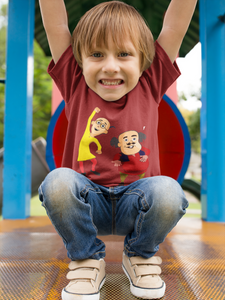 Cute Cartoon Half Sleeves T-Shirt for Boy-KidsFashionVilla