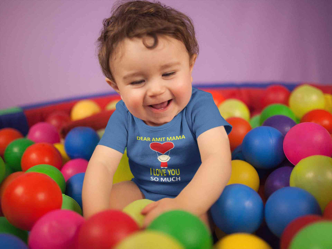 Custom Name I love My Mama So Much Rompers for Baby Boy- KidsFashionVilla